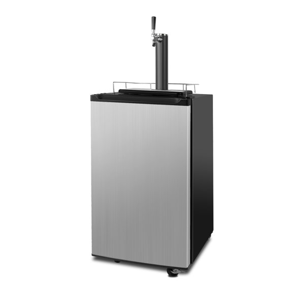 LUCKYREMORE 3.4 Cubic Feet Single Tap Mini Keg Freestanding Kegerator